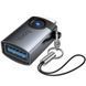 Уценка Переходник Hoco UA46 Lightning Male to USB Female USB2.0 Поврежденная упаковка / Metal gray фото 6