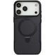 TPU+PC чехол Metal Buttons with Magnetic Fit Carbon Ring для Apple iPhone 17 Pro Max (6.9") Черный