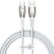 Дата кабель Baseus Glimmer Series Fast Charging Data Cable USB to Type-C 100W 1m (CADH00040) White фото 1