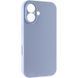 Чехол Silk Full Camera Protective (AA) NO LOGO для Apple iPhone 16 (6.1") Голубой / Lilac Blue