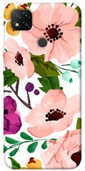 Чехол itsPrint Акварельные цветы для Xiaomi Redmi 9C