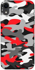 Чехол itsPrint Красно-серый камуфляж для Apple iPhone XR (6.1")