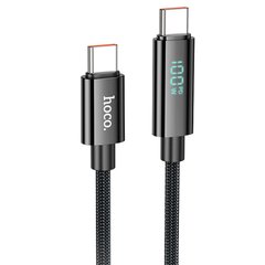 Дата кабель Hoco U125 Benefit 100W Type-C to Type-C (1.2m) Black