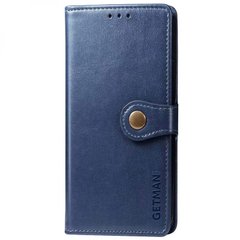 Кожаный чехол книжка GETMAN Gallant (PU) для Samsung Galaxy S21 FE Синий