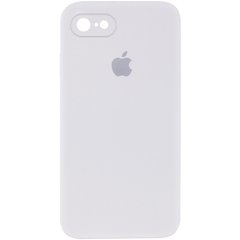 Уценка Чехол Silicone Case Square Full Camera Protective (AA) для Apple iPhone 7 / 8 / SE (2020) Вскрытая упаковка / Белый / White