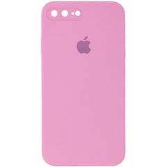 Чохол Silicone Case Square Full Camera Protective (AA) для Apple iPhone 7 plus / 8 plus (5.5") Рожевий / Light pink