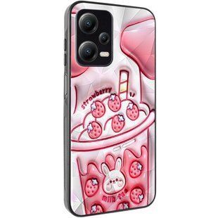 TPU+PC чехол Prisma Fluffie для Xiaomi Poco X5 5G / Note 12 5G Strawberry