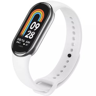 Силиконовый ремешок для Xiaomi Mi Band 8 Белый / White