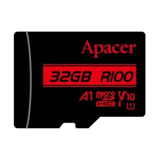 Карта памяти Apacer microSDHC (UHS-1) 32Gb class 10 V10 A1 R100MB/s (без адаптера) Black