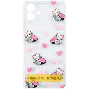 Чохол TPU Clear Joy для Samsung Galaxy A26 5G Strawberry Cats