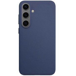 Кожаный чехол Leather Case (AAA) для Samsung Galaxy S25 Dark Blue