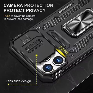 Ударопрочный чехол Camshield Army Ring для Apple iPhone 13 Pro Max (6.7") Черный / Black