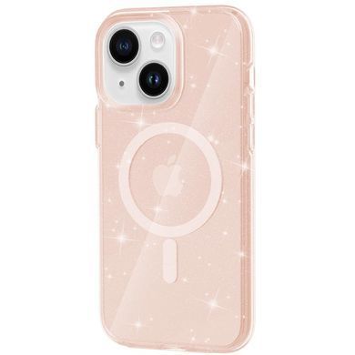 Чохол TPU Galaxy Sparkle Magnetic Fit для Apple iPhone 15 (6.1") Gold+Glitter