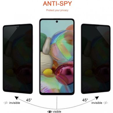 Защитное стекло Privacy 5D (full glue) (тех.пак) для Samsung Galaxy A41 Черный
