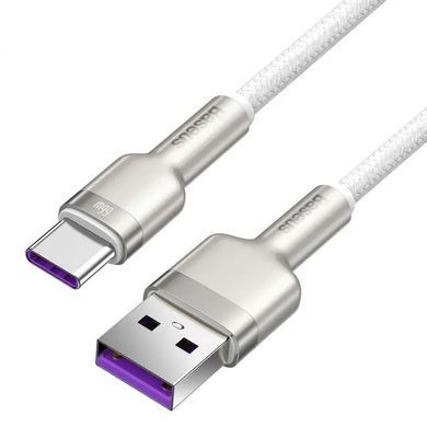 Дата кабель Baseus Cafule Metal USB to Type-C 66W (1m) (CAKF00010) White