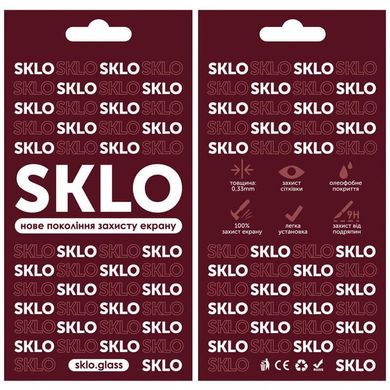 Защитное стекло SKLO 3D (full glue) для Oppo A76 4G / A96 4G / A36 4G Черный