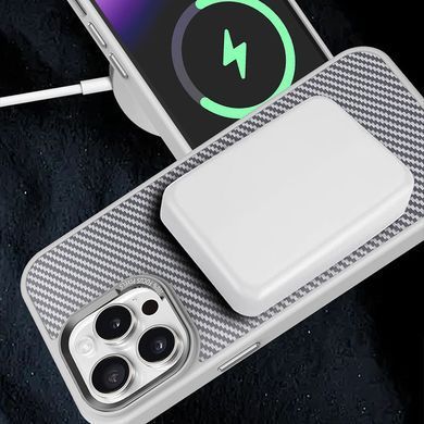 Чехол TPU+PC Carbon Mirage with MagSafe для Apple iPhone 15 Pro Max (6.7") Grey