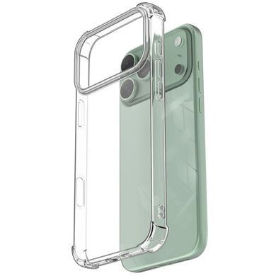 TPU чехол GETMAN Ease logo усиленные углы для Apple iPhone 17 Pro Max / 18 Pro Max (6.9") Бесцветный (прозрачный)