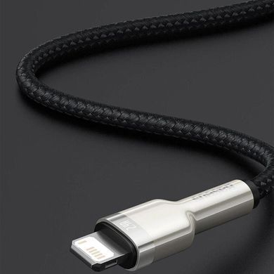 Дата кабель Baseus Cafule Metal USB to Lightning 2.4A (1m) (CALJK-A0) Black