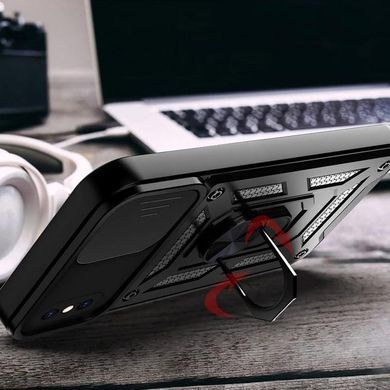Чехол Ummi Camshield Serge Ring для Apple iPhone X / XS (5.8") Черный