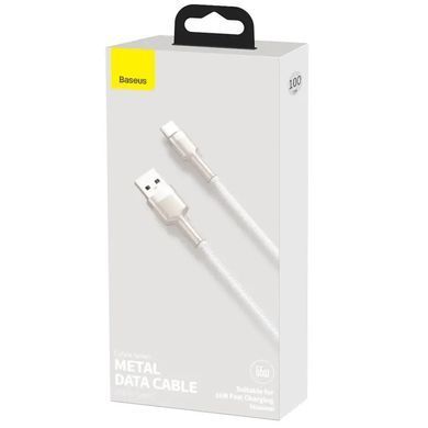 Дата кабель Baseus Cafule Metal USB to Type-C 66W (1m) (CAKF00010) White