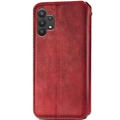 Кожаный чехол книжка GETMAN Cubic (PU) для Samsung Galaxy A32 4G Красный