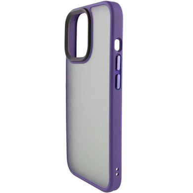 TPU+PC чохол Metal Buttons для Apple iPhone 14 Pro (6.1") Темно-фіолетовий