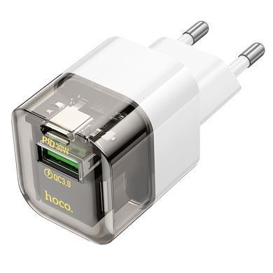 МЗП Hoco C131A Platium PD30W+QC3.0 (1USB-A/1C) Transparent black