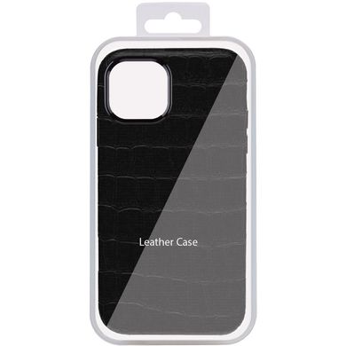Шкіряний чохол Croco Leather для Apple iPhone 14 Plus (6.7") Black