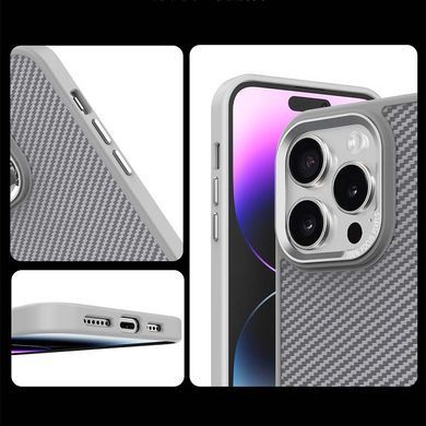 Чехол TPU+PC Carbon Mirage with MagSafe для Apple iPhone 15 Pro Max (6.7") Grey