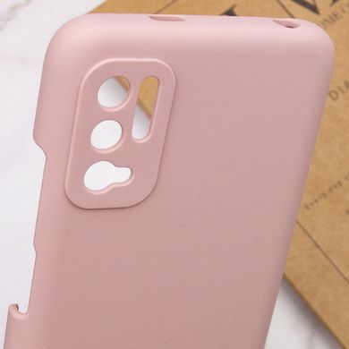 Чехол Silicone Cover Full Camera (AAA) для Xiaomi Redmi Note 10 5G / Poco M3 Pro Розовый / Pink Sand