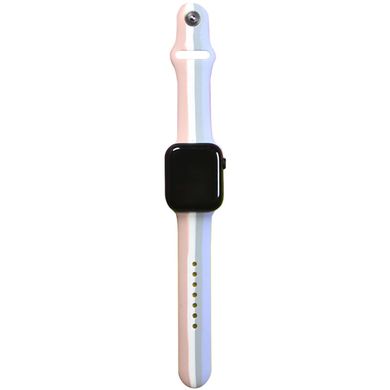 Уцінка Силіконовий ремінець Rainbow для Apple watch 42mm / 44mm Естетичний дефект / Рожевий / Бузковий