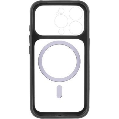 Чехол TPU+PC GETMAN Moon Clear with MagSafe для Apple iPhone 15 Pro (6.1") Black