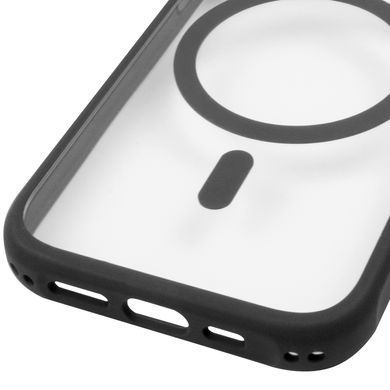 Чехол TPU+PC GETMAN Moon Clear with MagSafe для Apple iPhone 15 Pro (6.1") Black