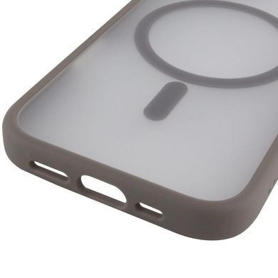 TPU+PC чохол Metal Buttons with Magnetic Fit для Apple iPhone 17 (6.3") Сірий / Grey