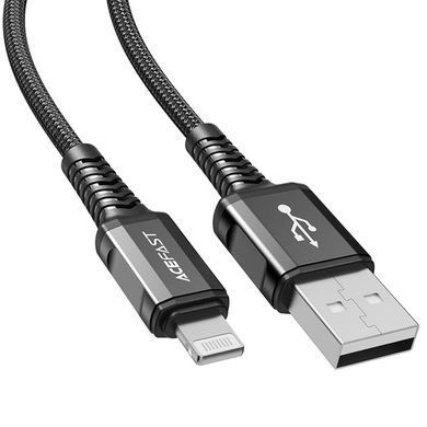 Дата кабель Acefast C1-02 USB to Lightning 2.4A (1.2m) Black