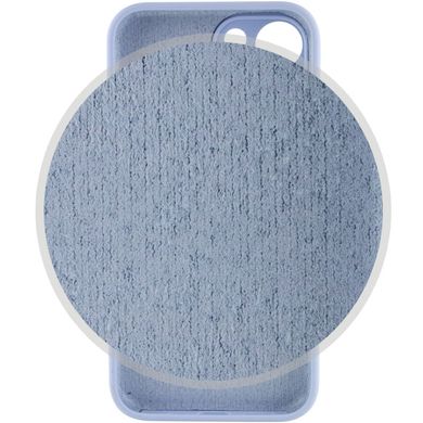 Чехол Silicone Case Full Camera Protective (AA) для Apple iPhone 14 (6.1") Голубой / Lilac Blue