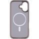 TPU+PC чохол Metal Buttons with Magnetic Fit для Apple iPhone 17 (6.3") Сірий / Grey фото 3