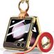 Кожаный чехол GKK with ring and strap для Samsung Galaxy Z Flip5 Brown фото 2