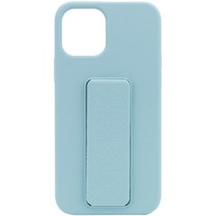 Уценка Чехол Silicone Case Hand Holder для Apple iPhone 12 Pro Max (6.7") Вскрытая упаковка / Бирюзовый / Ice Blue