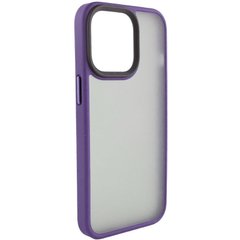 TPU+PC чехол Metal Buttons для Apple iPhone 12 Pro / 12 (6.1") Темно-Фиолетовый