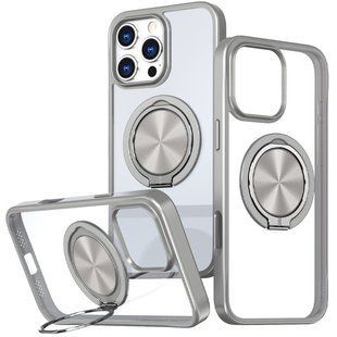 TPU+PC чехол Metal Ring with MagSafe для Apple iPhone 16 Pro Max (6.9") Серый
