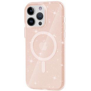Чехол TPU Galaxy Sparkle (MagFit) для Apple iPhone 13 Pro Max (6.7") Gold+Glitter