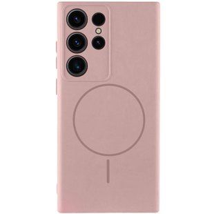 Чехол Silicone Cover Lakshmi Full Camera (AA) with Magnetic Fit для Samsung Galaxy S23 Ultra Розовый / Pink Sand