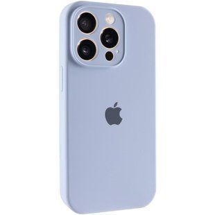 Чехол Silicone Case Full Camera Protective (AA) для Apple iPhone 13 Pro (6.1") Голубой / Lilac Blue