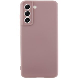 Чехол TPU GETMAN Liquid Silk Full Camera для Samsung Galaxy S21 Розовый / Pink Sand