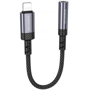 Переходник Borofone BV24 Graceful Lightning to 3.5mm Metal grey