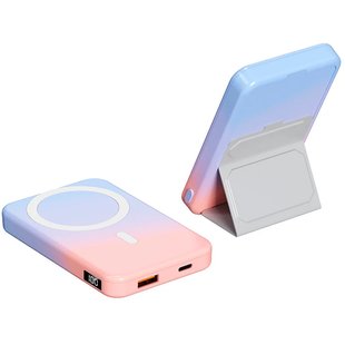 Портативное зарядное устройство Power Bank JJT-A27-1 Gradient PD20W+QC 22.5W с БЗУ 10000 mAh Blue / Pink