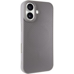 TPU чехол Carbon Protective with Magnetic Fit для Apple iPhone 17 (6.3") Grey