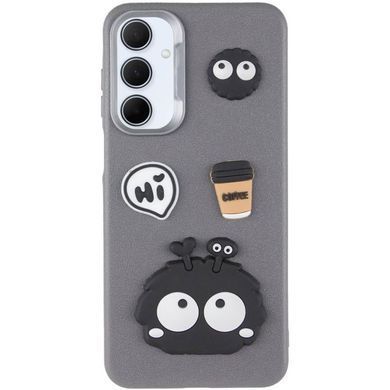 Чехол TPU Leather Toys для Samsung Galaxy S25 FE Monster / Grey